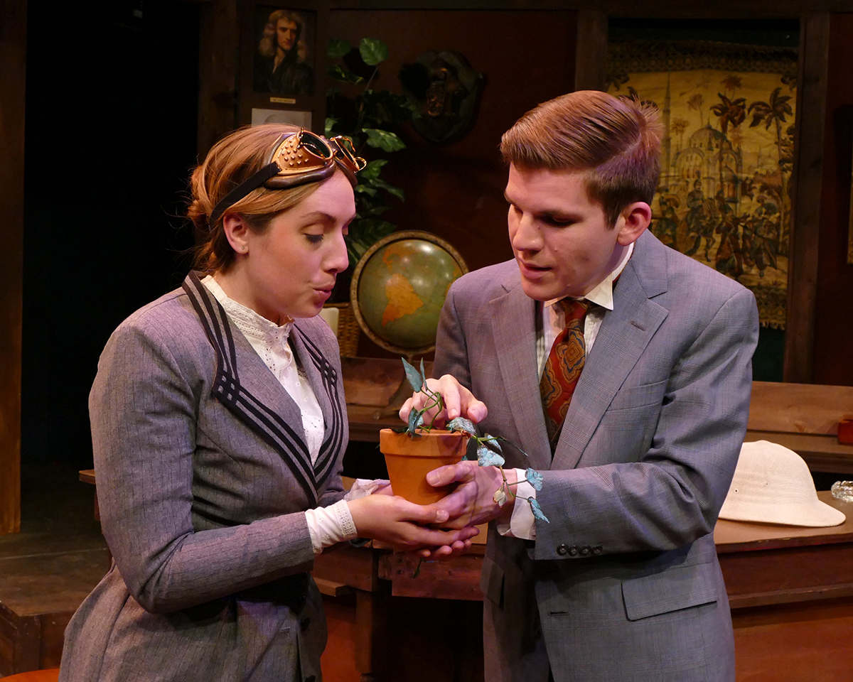 Tiffany Trapnell as Phyllida Spotte-Hume/Countess Glamorgan and Corey Knick as Lucius Fretway